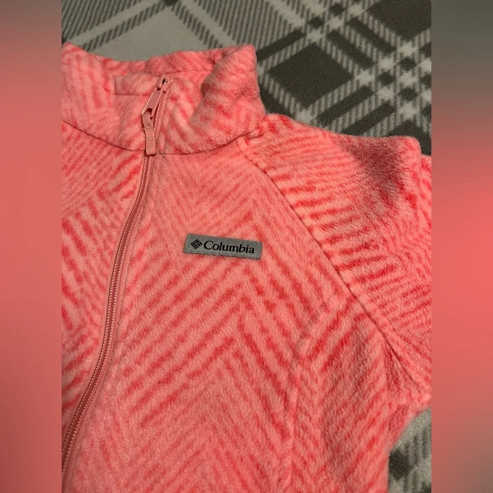 Columbia Coral Chevron Fleece Jacket Girls Medium - Picture 13 of 13